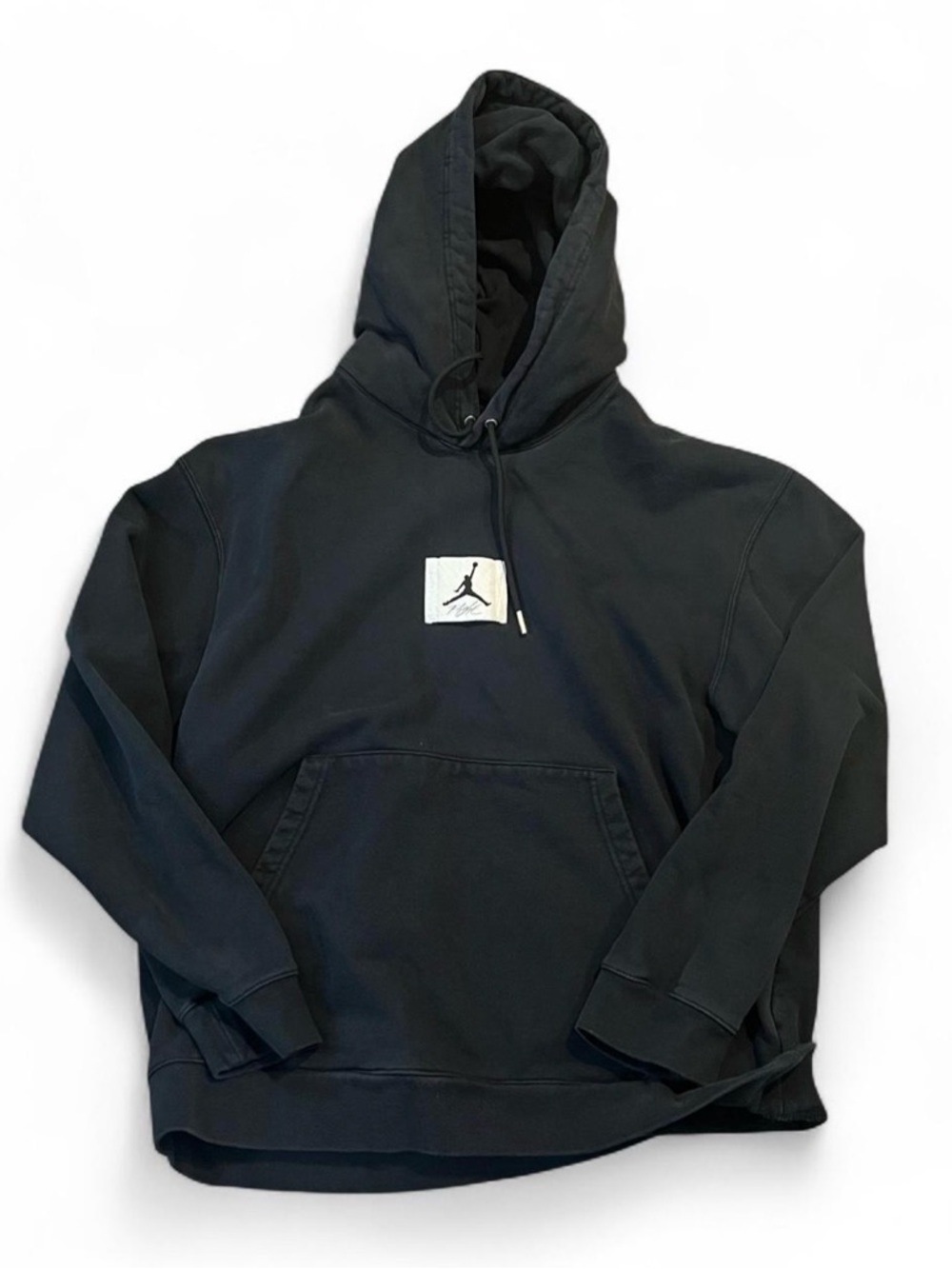 Jordan Black Hoodie with Center Jumpman Patch